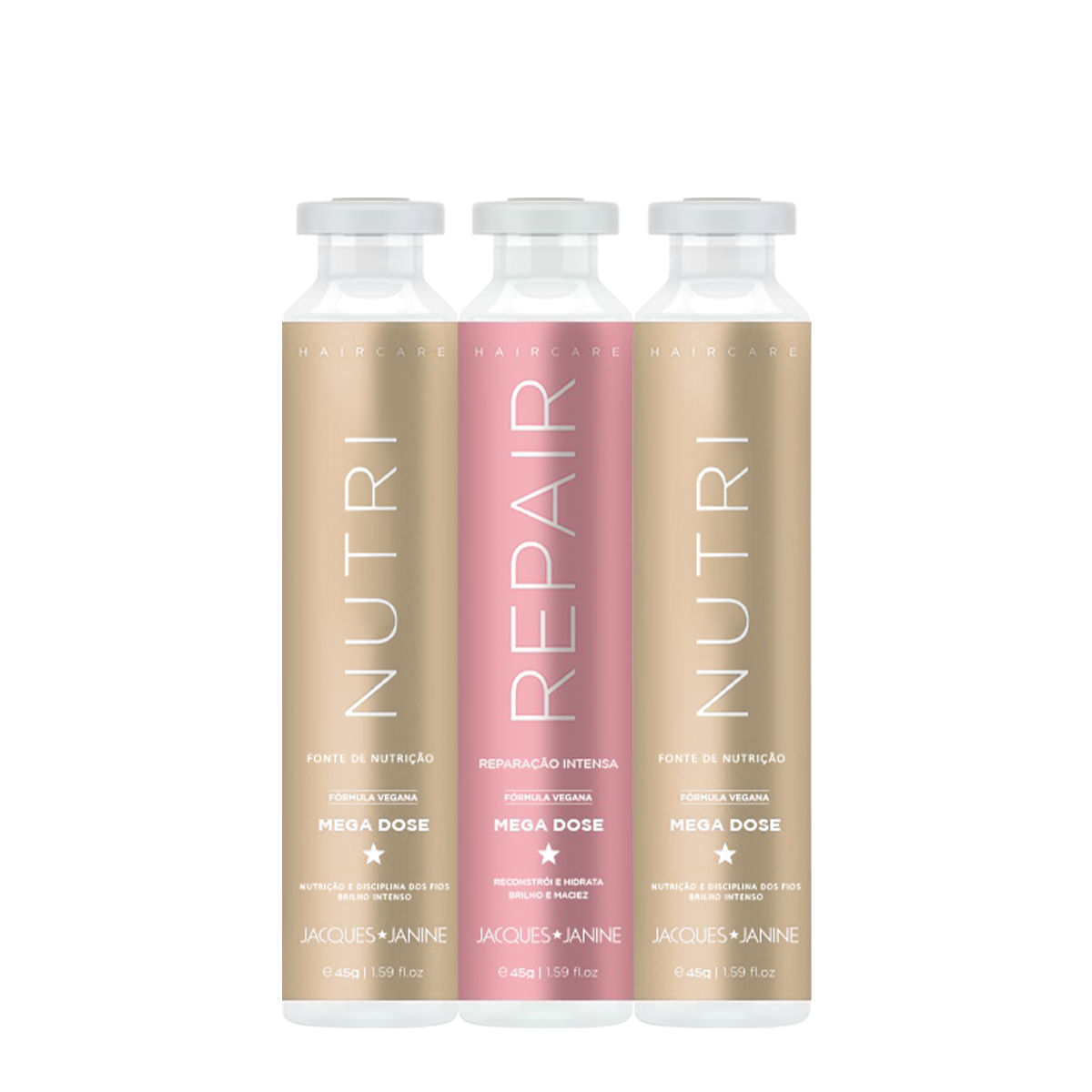 Kit Cronograma Ampolas Jacques Janine Hidratação Intensa (3 produtos)