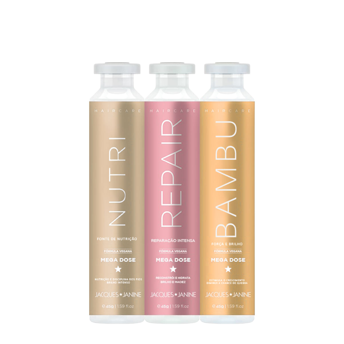 Kit Cronograma Ampolas Jacques Janine Nutrição Intensa (3 produtos)