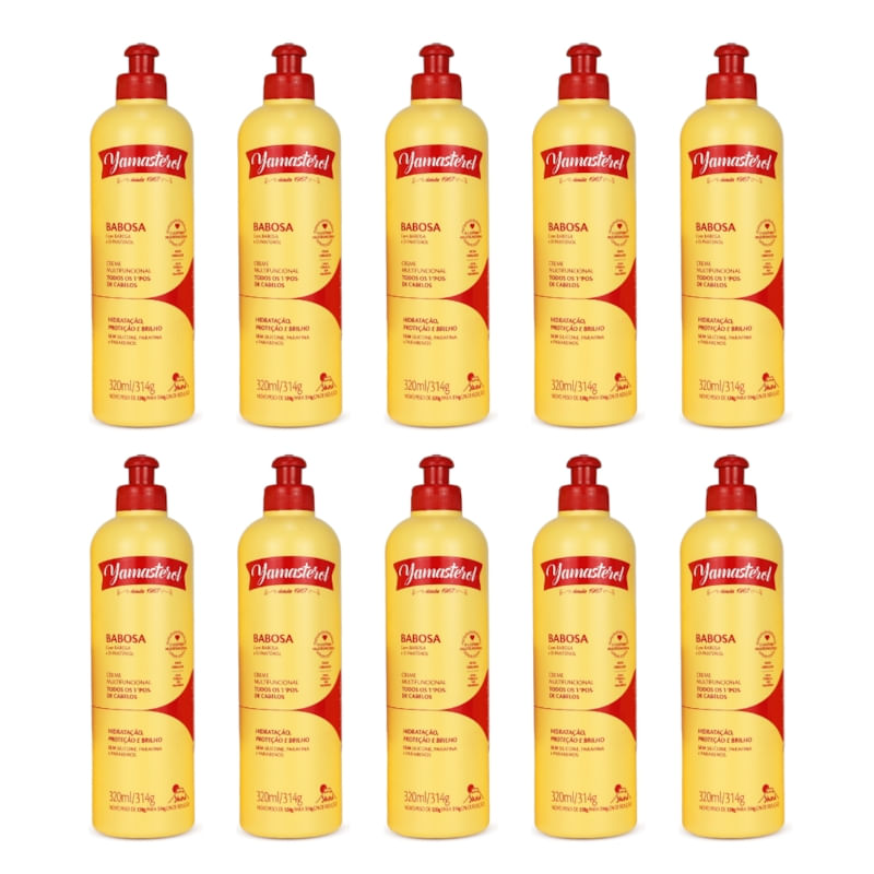 Kit 10 Cremes Yamasterol Babosa e D-Pantenol 320ml  - Multifuncional