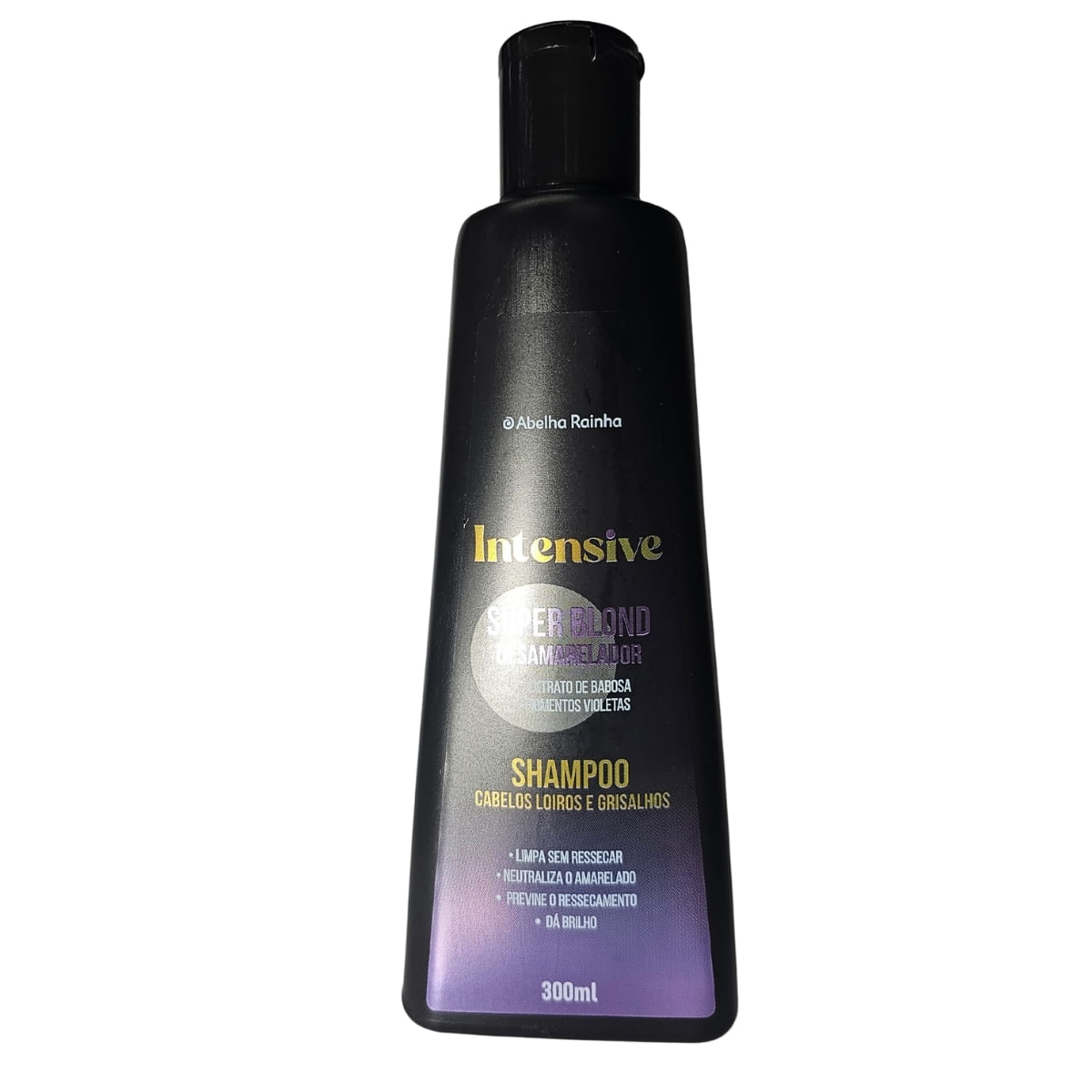 Shampoo Desamarelador Para Cabelos Loiros e Grisalhos Manutenção Da cor Intensive Abelha Rainha 300ml
