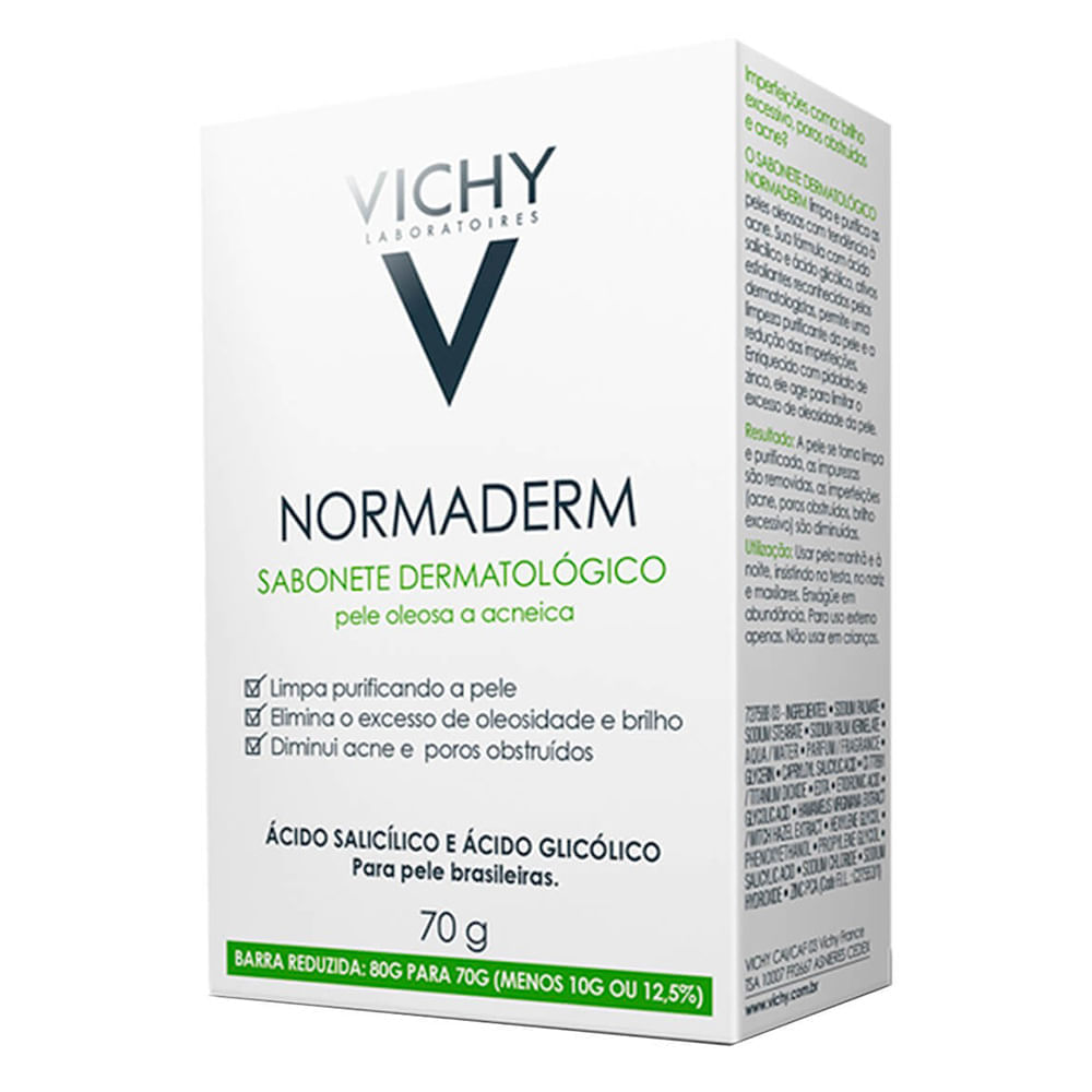 Sabonete Dermatológico Facial Normaderm Vichy 70g