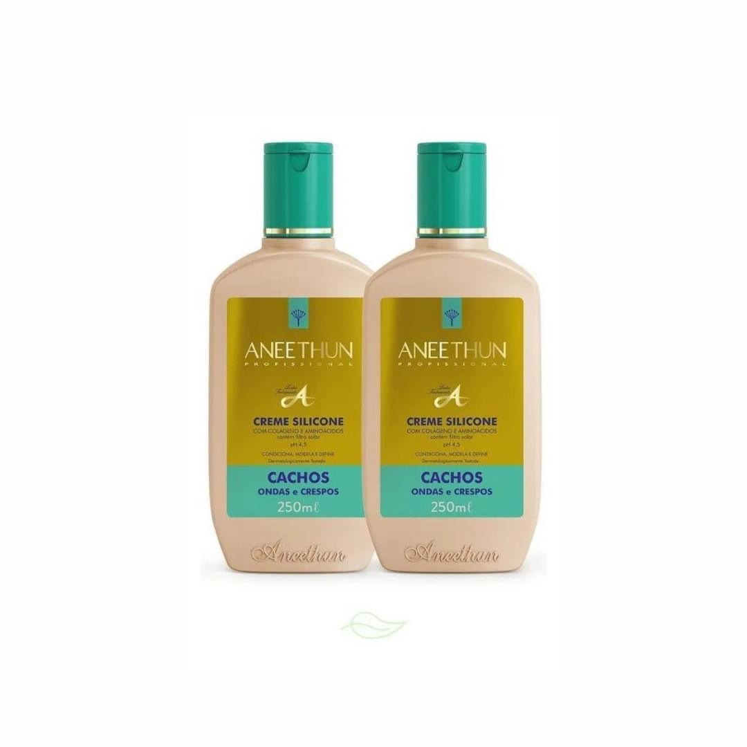 Aneethun Profissional Kit 2 Cremes De Silicone Cachos Linha A 500mL