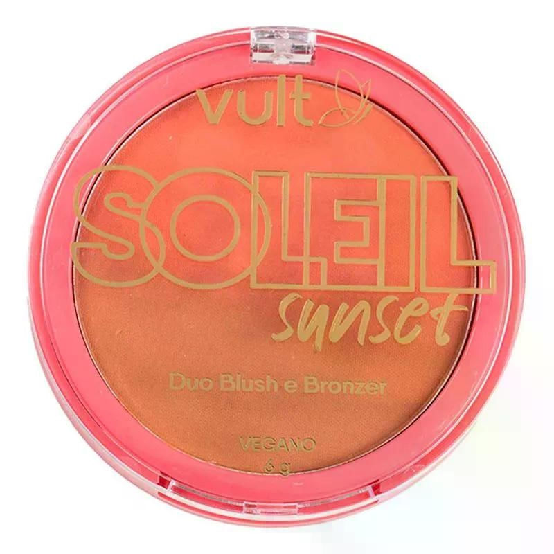 Pó Compacto Duo Blush e Bronzer Vult - Soleil Sunset
