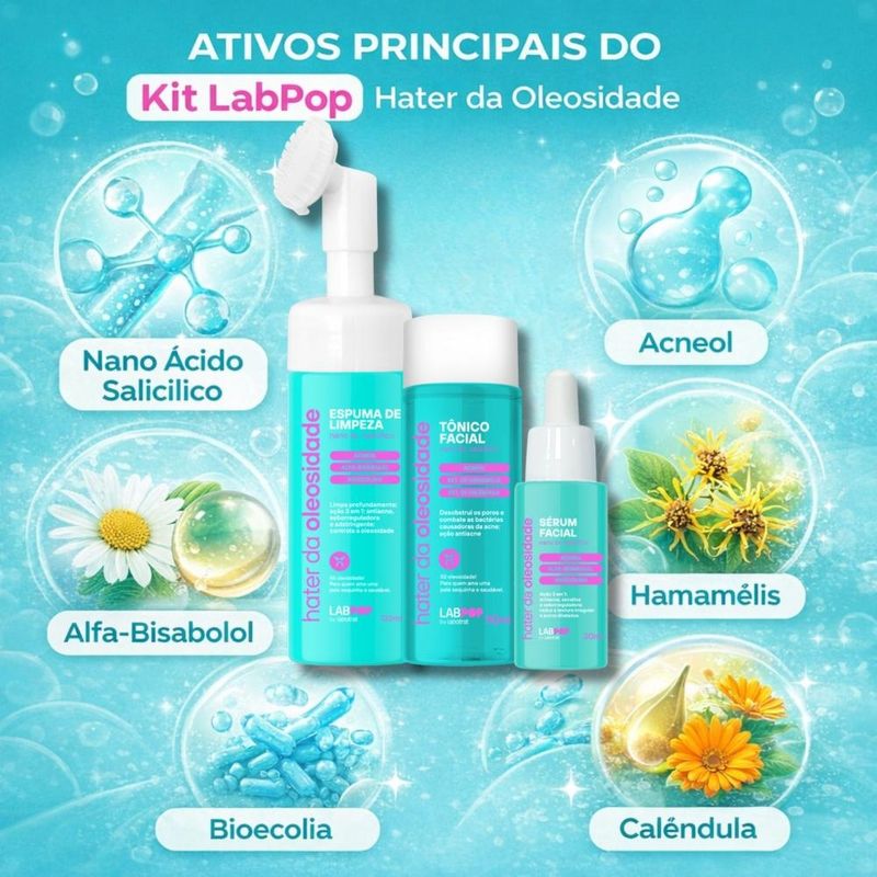 Kit LabPop by Labotrat Hater da Oleosidade: Espuma de Limpeza