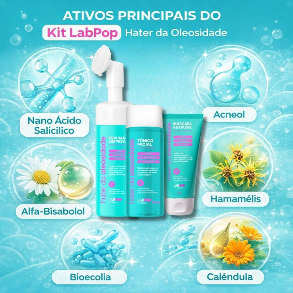 Kit LabPop by Labotrat Hater da Oleosidade: Espuma de Limpeza