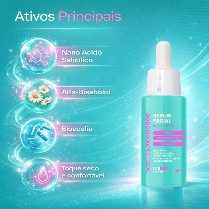 Sérum Facial LabPop by Labotrat Hater da Oleosidade 30ml - Época