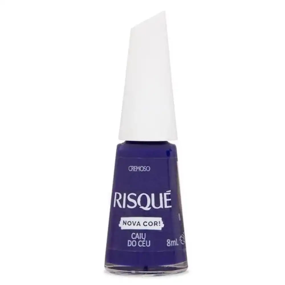Esmalte Azul Caiu Do Céu Cremoso Risqué 8Ml