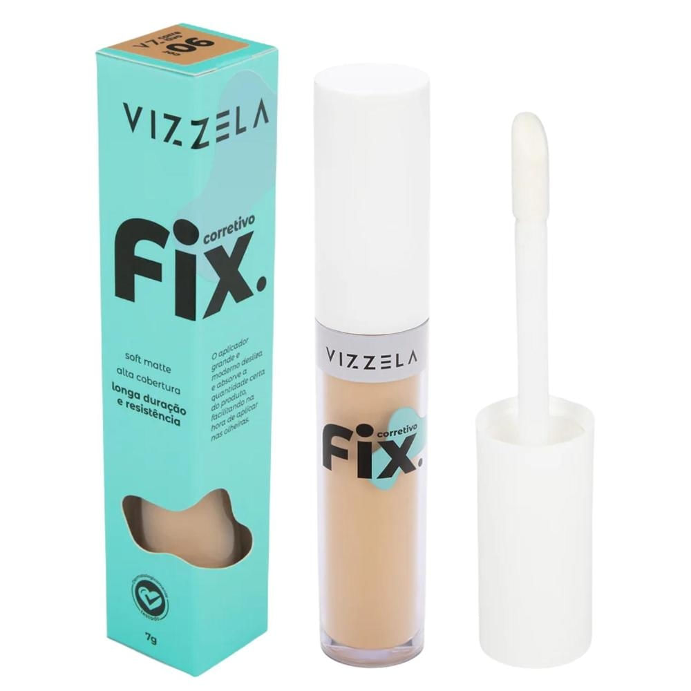 Corretivo Líquido Fix Vizzela Alta Cobertura 7g Tom Cor 06