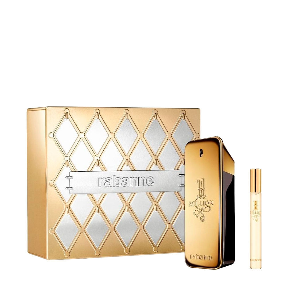 Kit Rabanne 1 Million Masculino - Eau de Toilette 200ml + 10ml