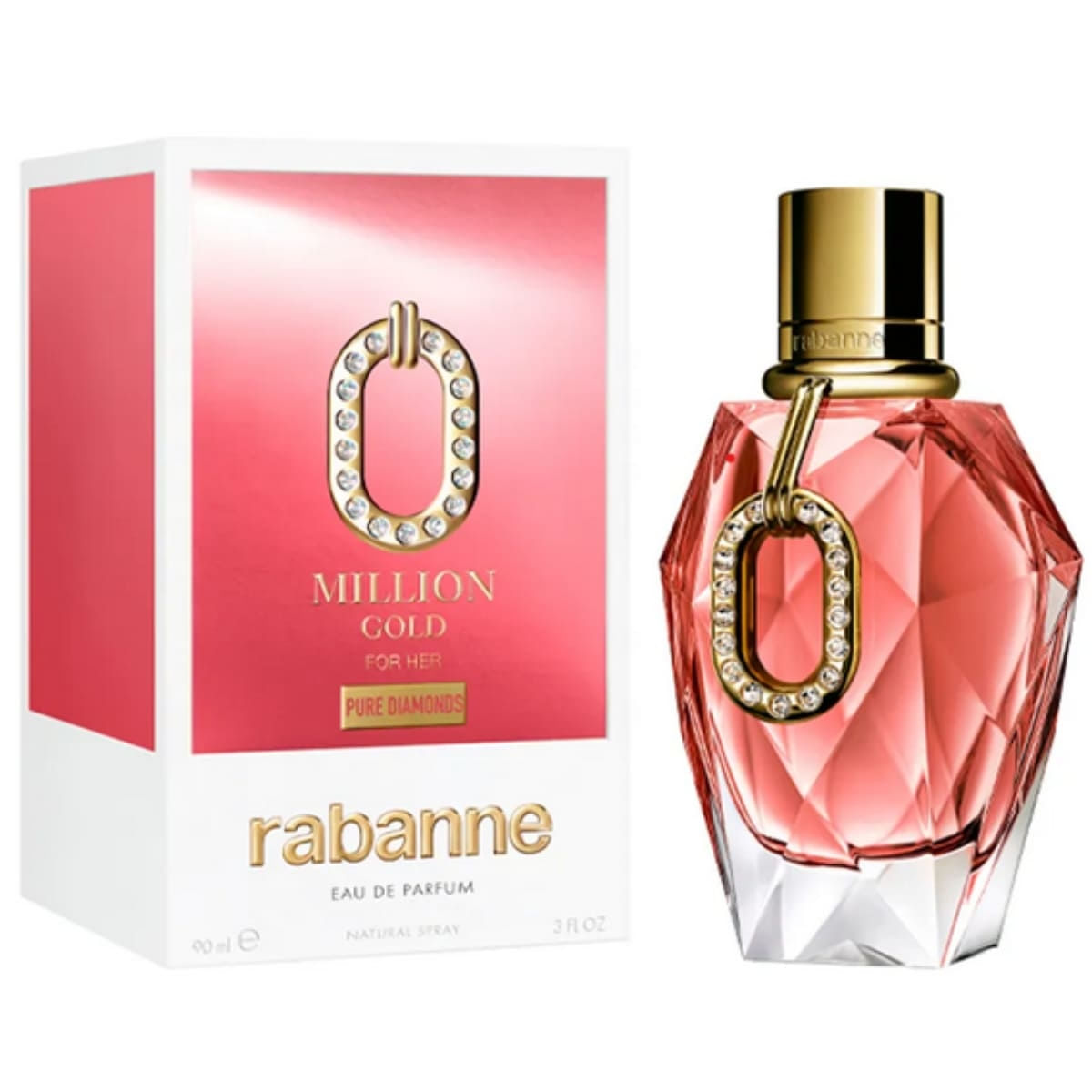Perfume Million Gold For Her Pure Diamonds EDP Feminino Rabanne - 80ml
