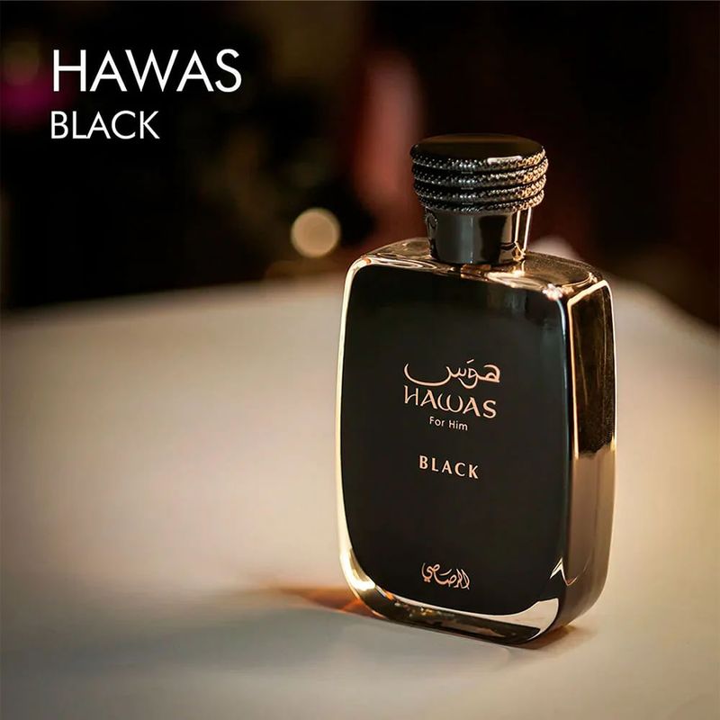 香水(男性用) Rasasi Hawas Black 100ml EDP Rasasi Hawas Black Eau de Parfum - Perfume Masculino 100ml - Época
