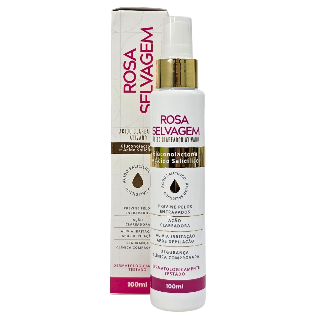 Ácido Clareador Ativado Rosa Selvagem 100Ml