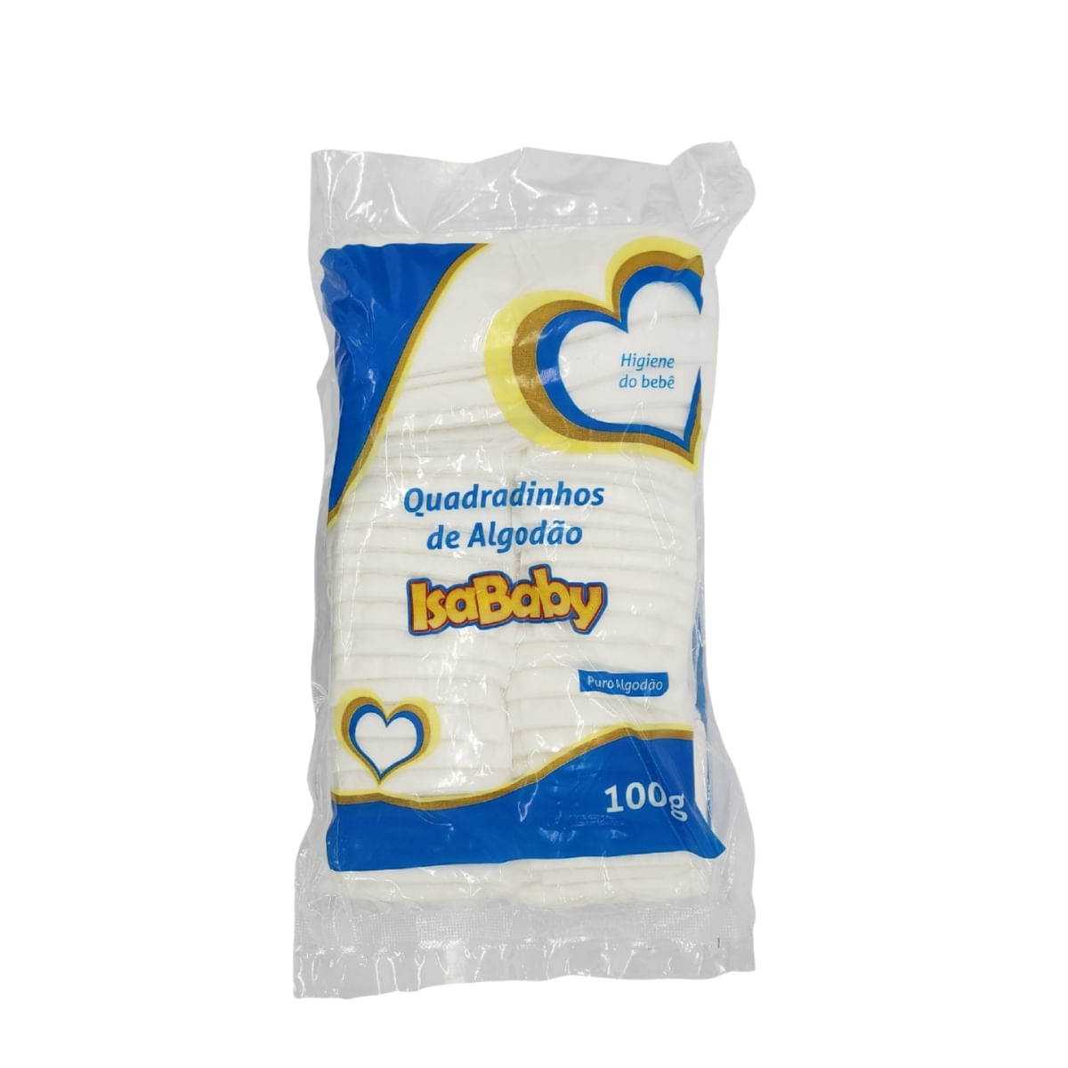 Algodão Quadradinhos Higiene Do Bebê Isababy 100G
