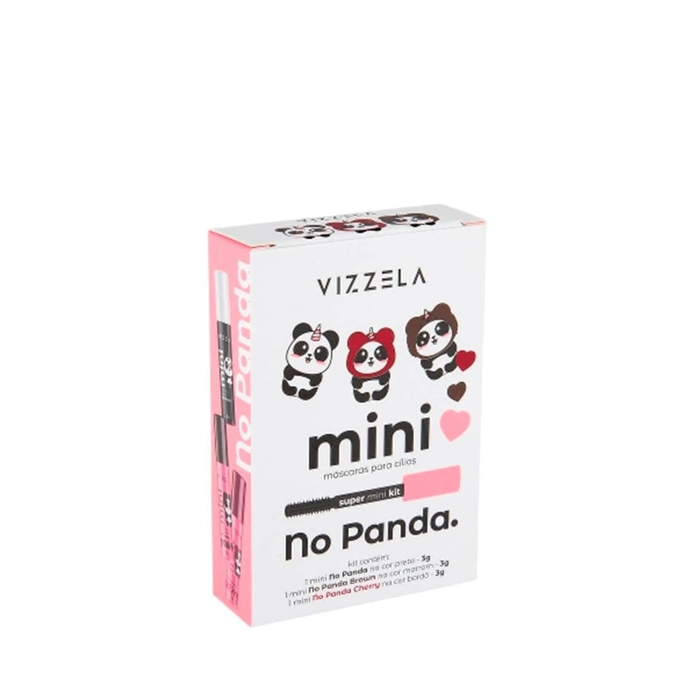 Kit Mini Máscar a para Cilios Vizzela No Panda