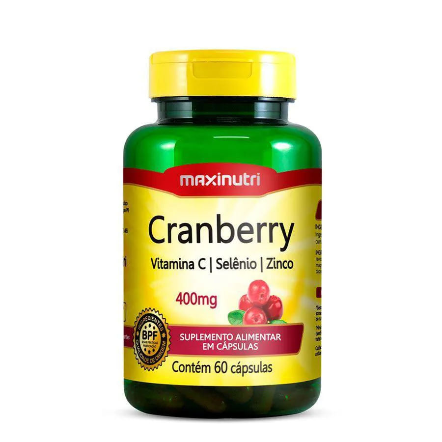 Vitamina C Selênio Zinco Cranberry 400mg 60 Cápsulas