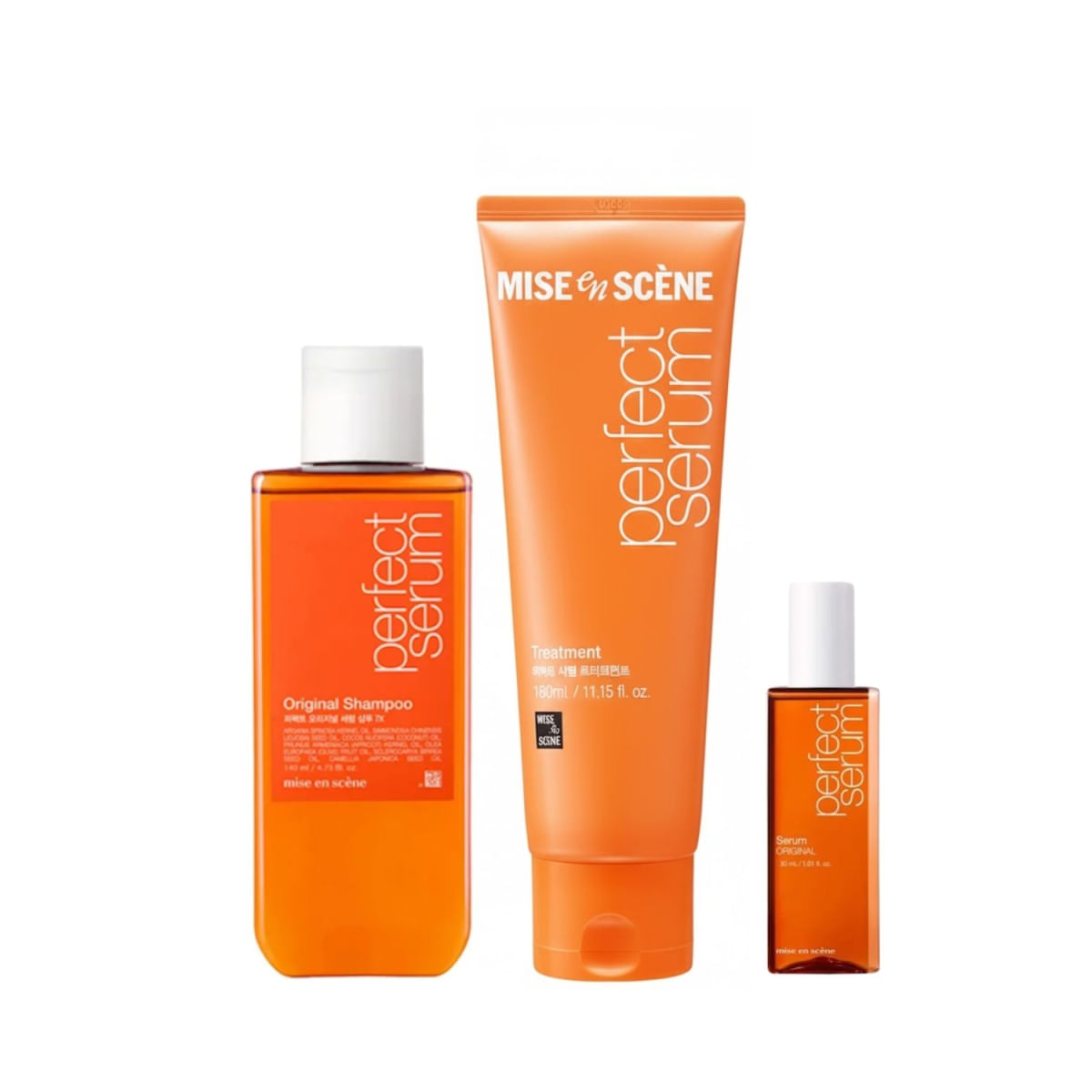 Trio Mise en Scène Perfect Serum (Shampoo 140ml + Máscara 180ml +