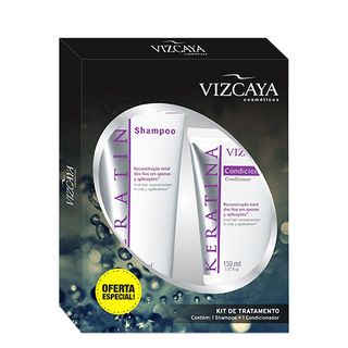 Kit Shampoo + Condicionador Vizcaya Keratina Menor preço em Kit Shampoo + Condicionador Vizcaya Keratina