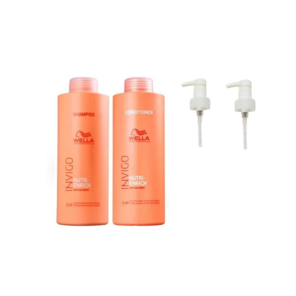 Kit Shampoo e Condicionador Wella Invigo Nutri Enrich e Pump