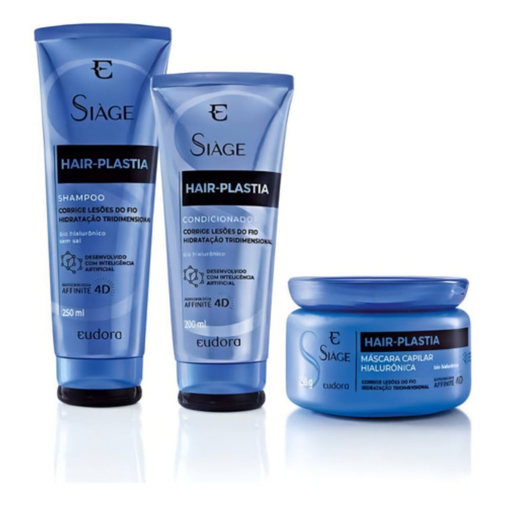 Kit Shampoo 250ml +condic 200ml+ Másc. Hair-plastia | Eudora