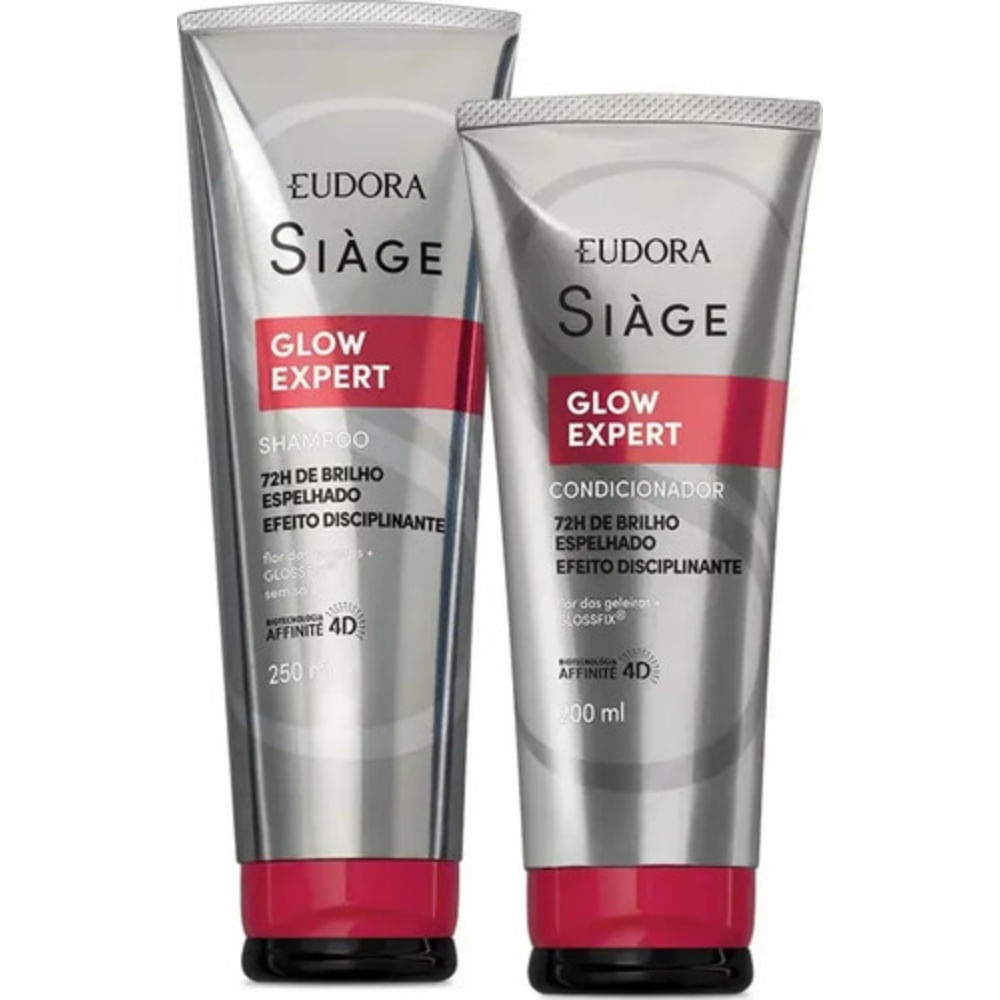 Kit Shampoo 250ml + Condic. 200ml Siàge Glow Expert | Eudora