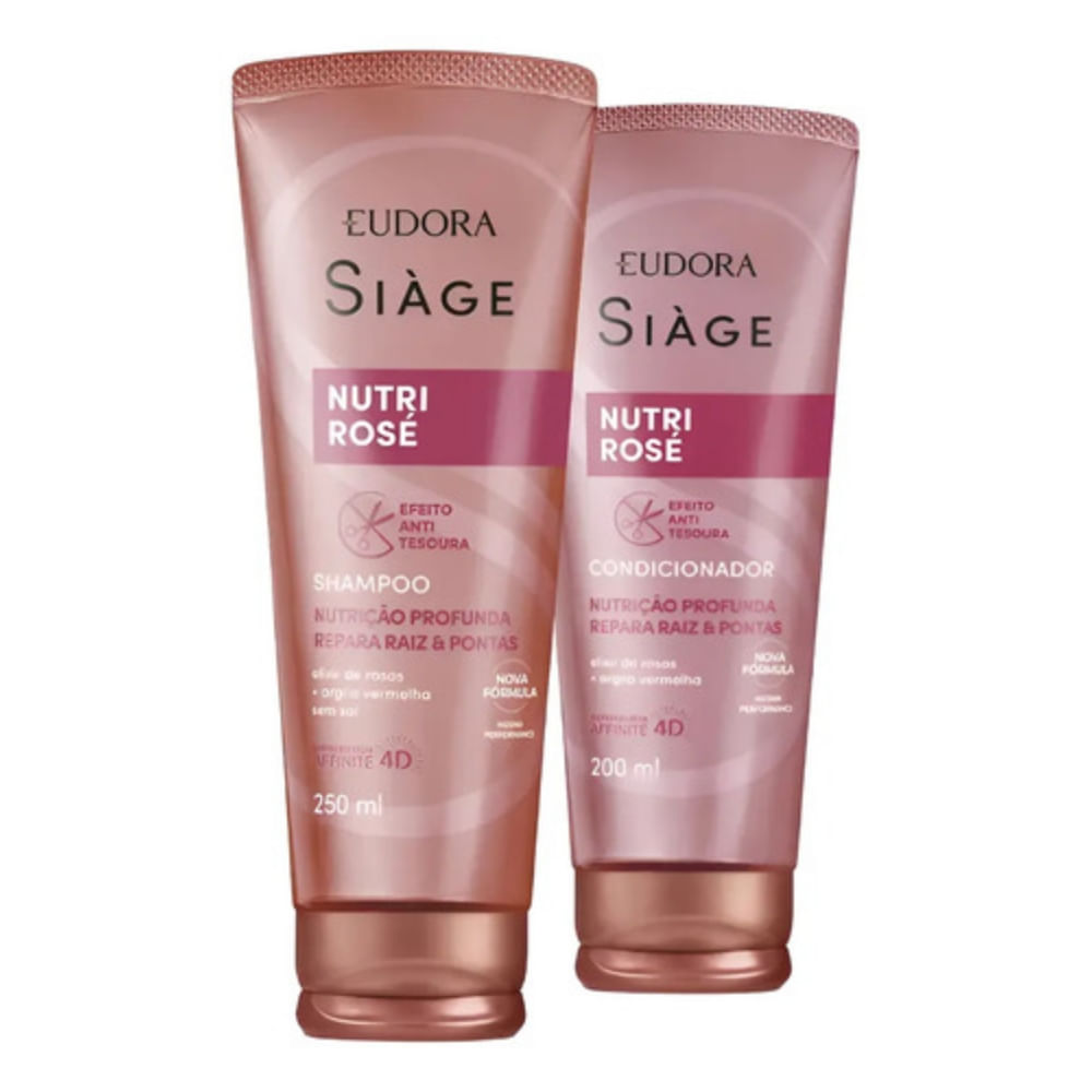 Kit Shampoo 250ml + Condic. 200ml Siàge Nutri Rosé | Eudora