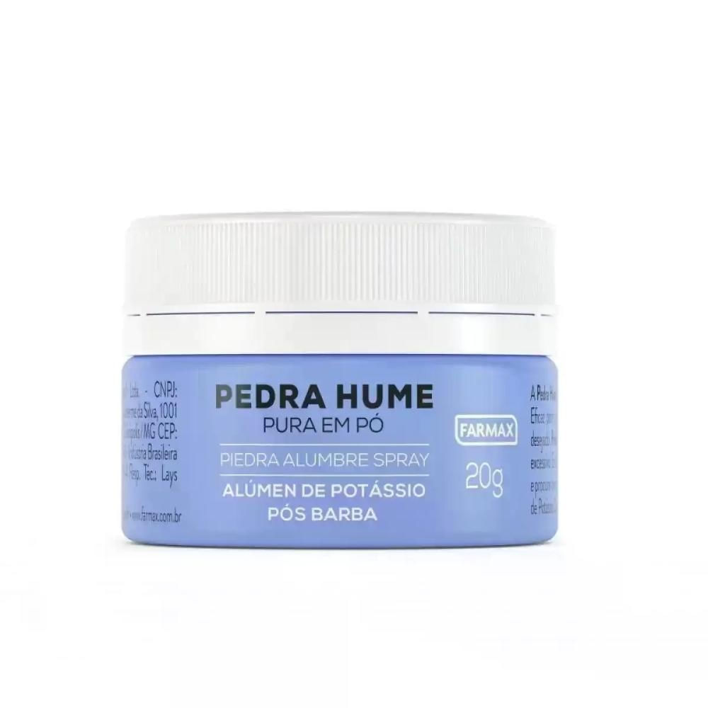 Pedra Hume Pura Em Pó Adstringente Farmax 20G
