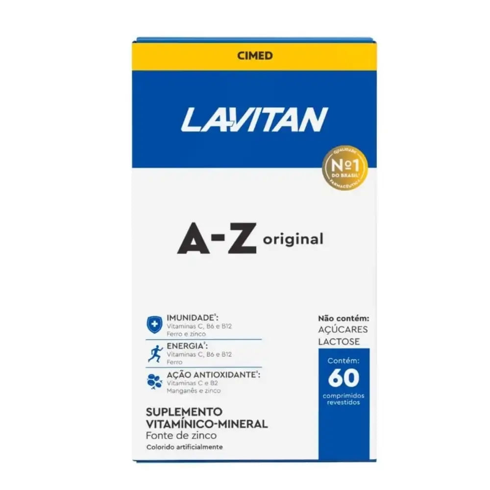 Suplemento Vitamina A-Z Original Com 60 Comprimidos Lavitan