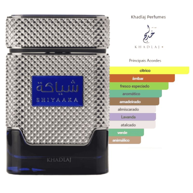 Perfume Shiyaaka Blue Khadlaj Masculino Eau de Parfum 100ml