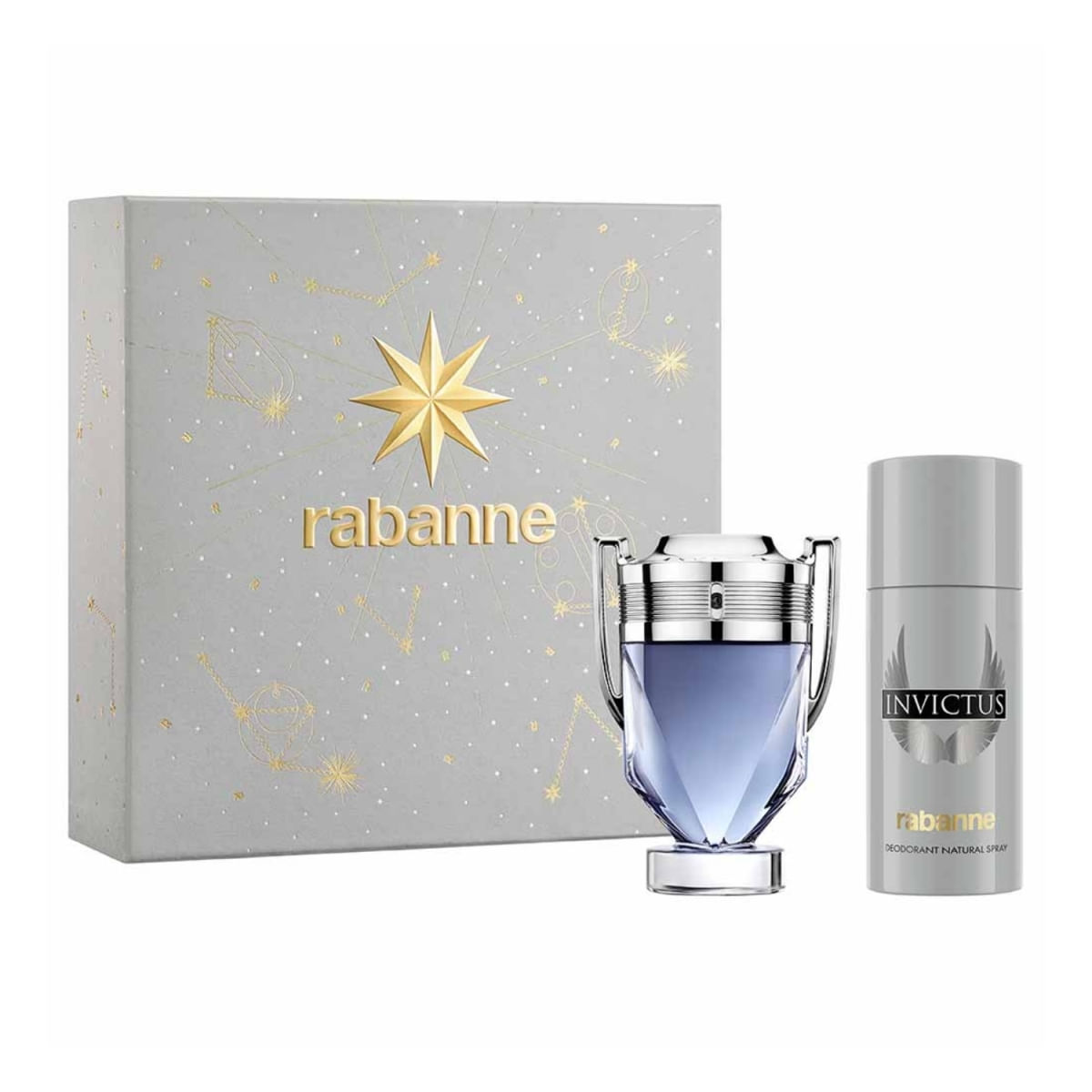 Kit Perfume Masculino Invictus De Rabanne Edt 100Ml + Desodorante 150Ml