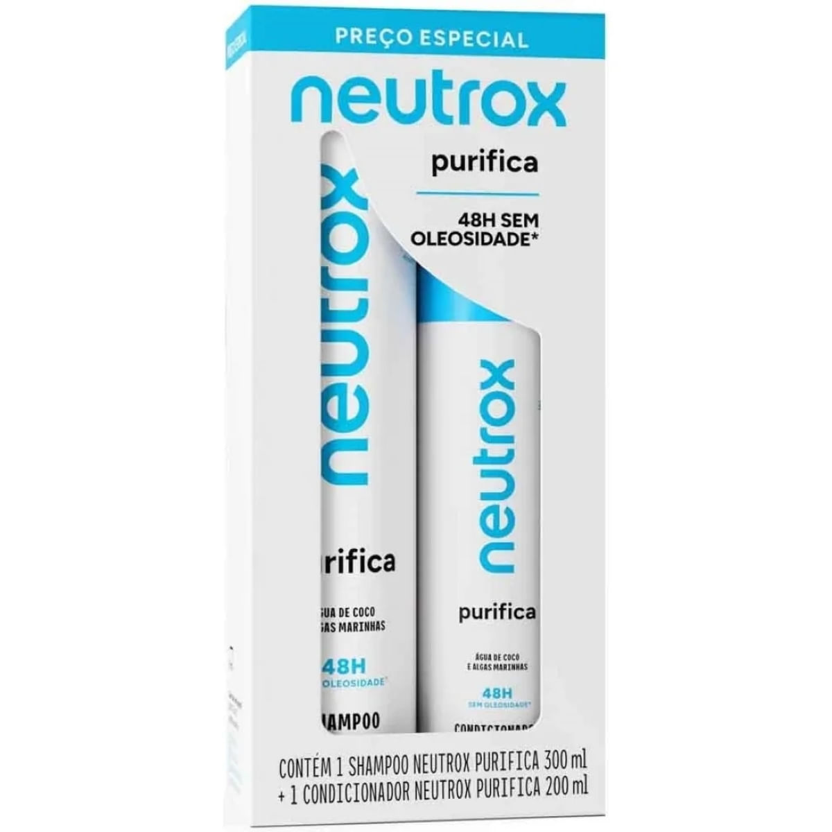 Kit Shampoo 300ml E Condicionador 200ml - Neutrox Purifica