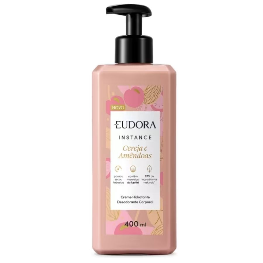 Creme Hidratante Corporal Instance Cereja e Amêndoas 400ml - Eudora
