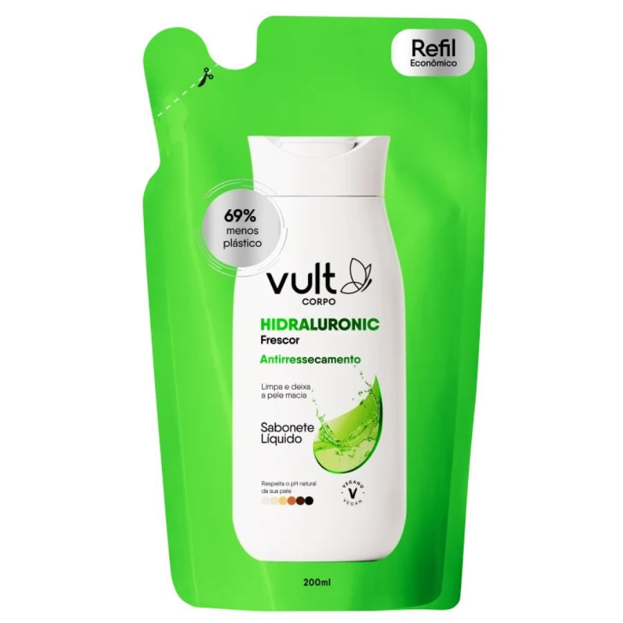 Refil Sabonete Líquido Hidraluronic Frescor 200ml - Vult