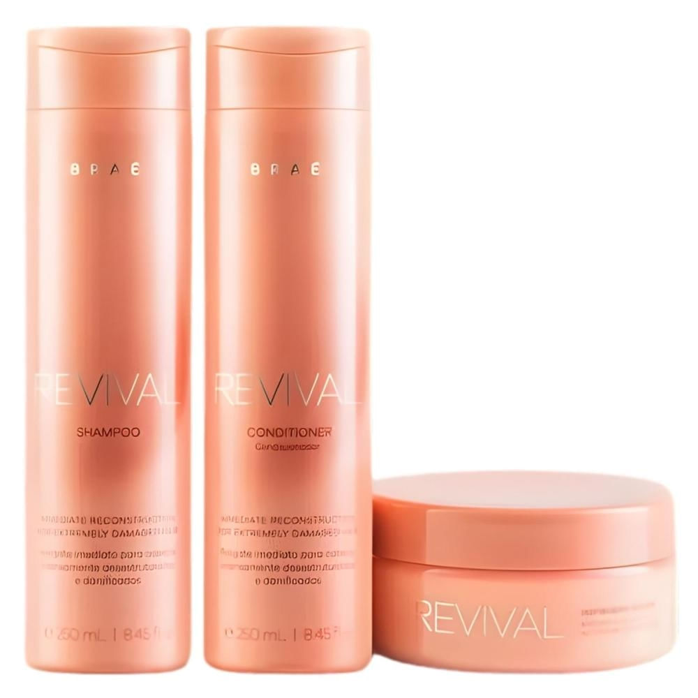 BRAÉ Revival Kit De Reconstrução Capilar Com 3 Itens 250ml