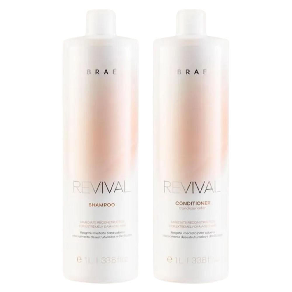 BRAÉ Revival Shampoo Condicionador Grande Revitalização 1L
