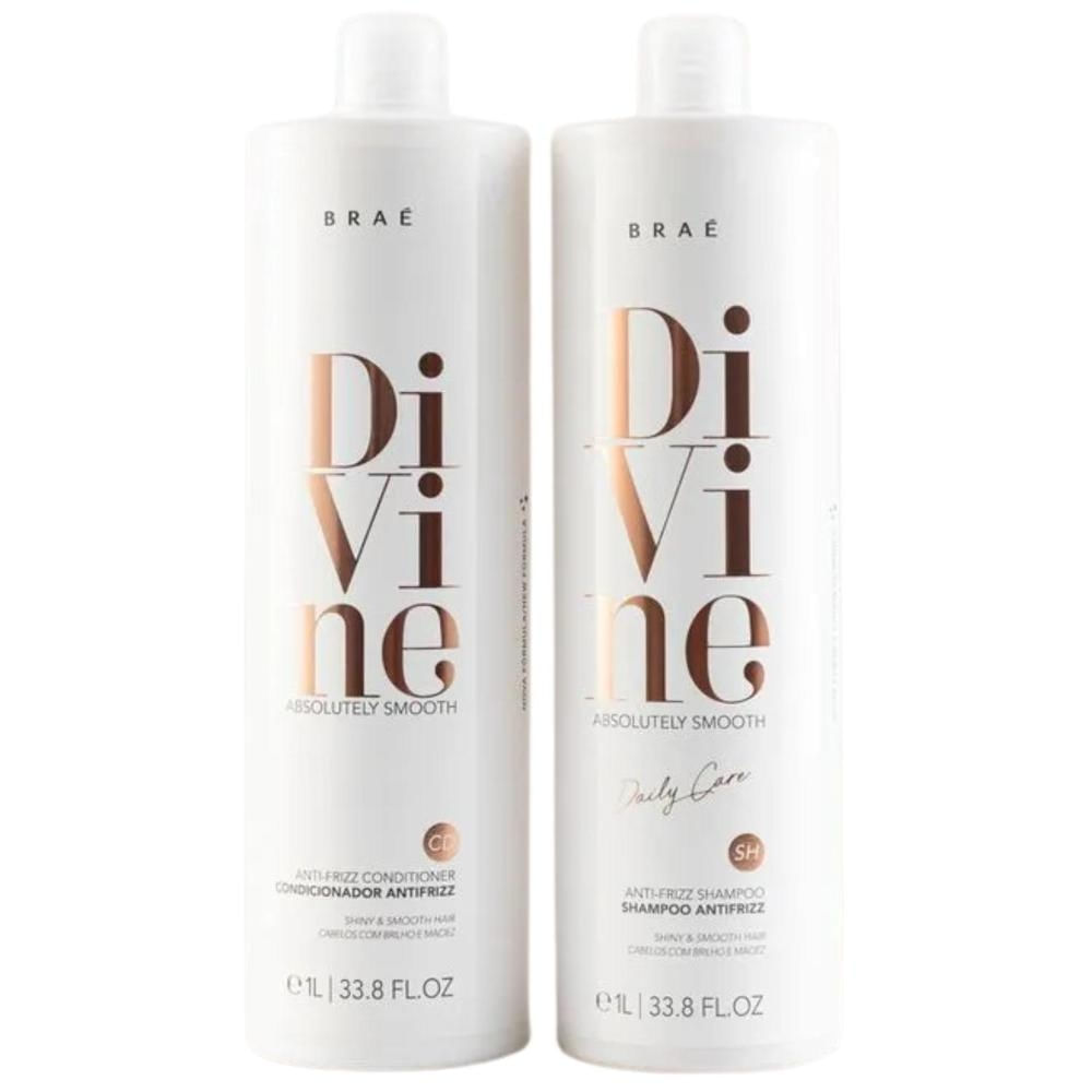 BRAÉ Divine Shampoo e Condicionador Hidratação Antifrizz 1L
