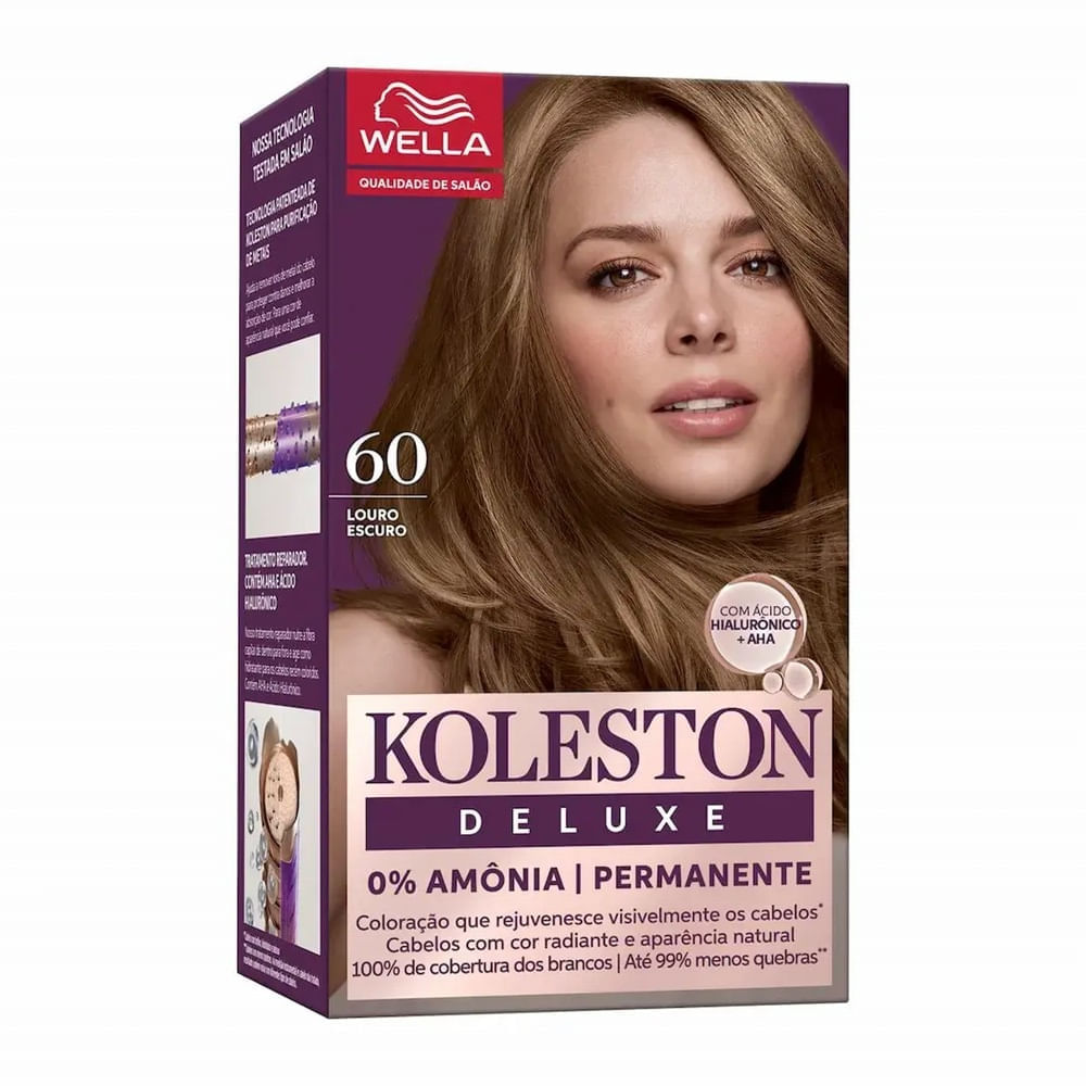 Tintura Koleston Deluxe Sem Amônia 6.0 Louro Escuro