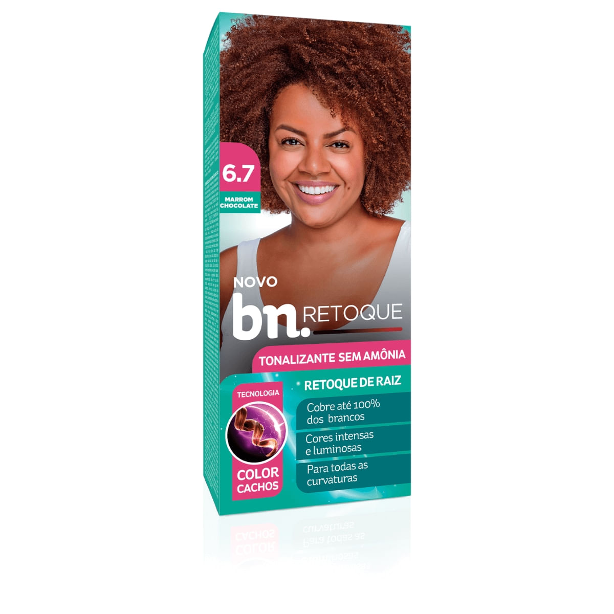 Tonalizante Sem Amônia Marrom Chocolate 6.7 90g | bn.Cachos