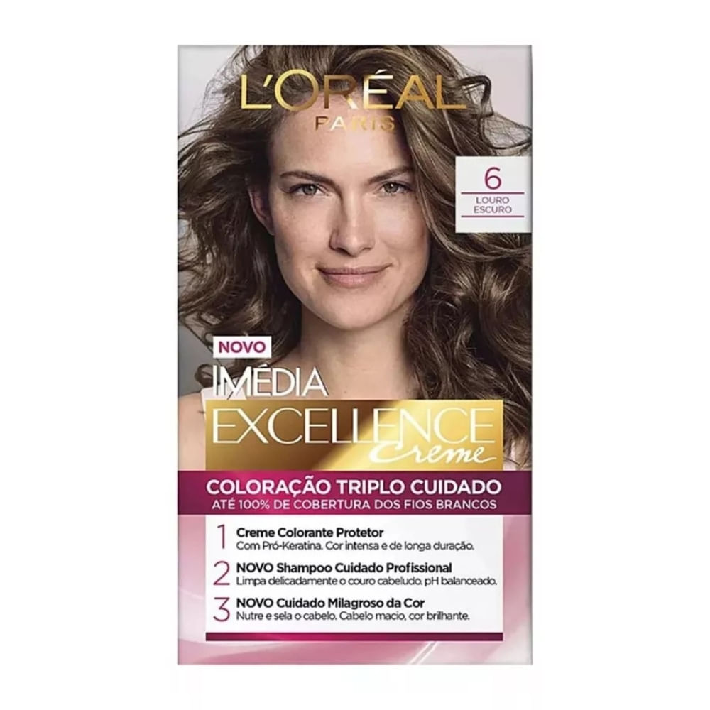 Coloração Excellence De L'Oréal Paris 6 Louro Escuro