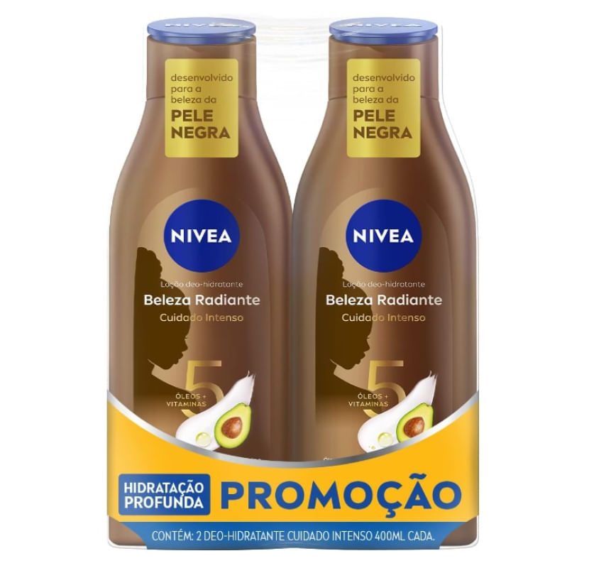 Pack Hidratante Nivea Beleza Radiante 400ml com 2 unidades