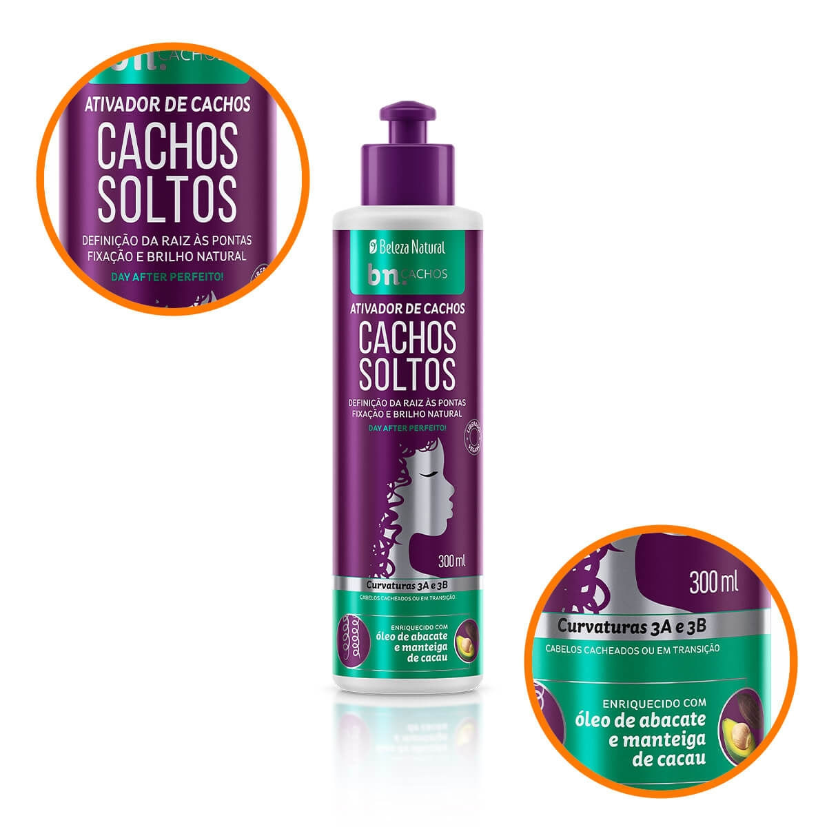 Ativador de Cachos Beleza Natural Cachos Soltos 300ml – miniatura 2