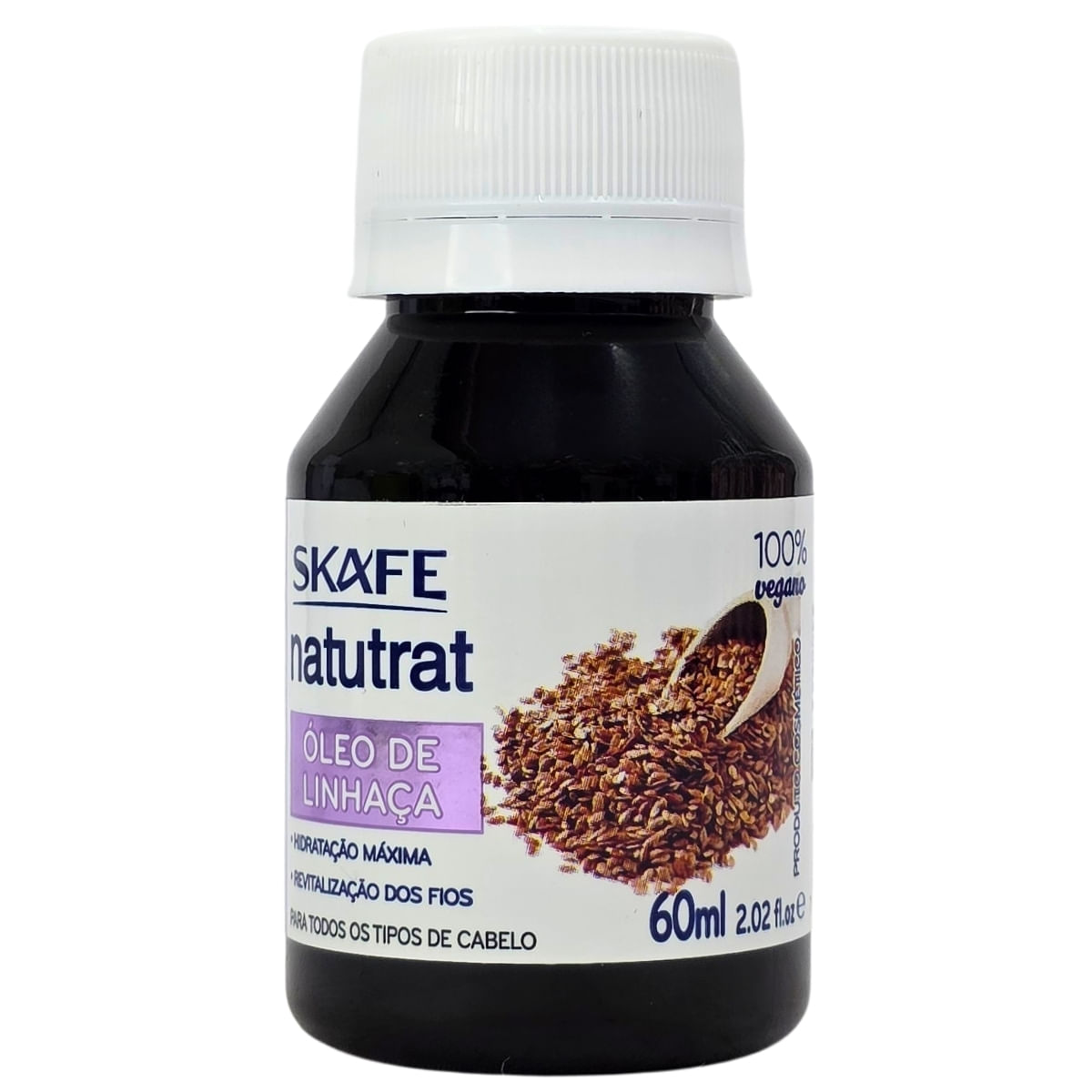 Óleo de Linhaça 100% Vegano Natutrat Skafe 60ml