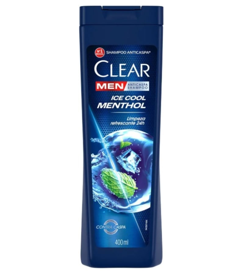 Clear Men Ice Cool Menthol Shampoo Anticaspa 400Ml