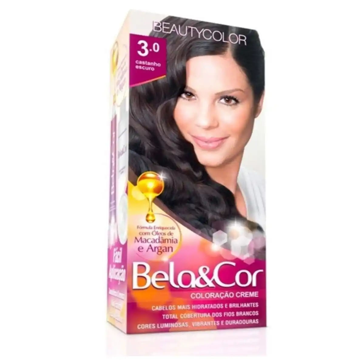 Coloração Castanho Escuro 3.0 Bela&Amp;Cor Beautycolor