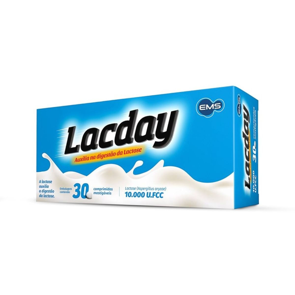 Lacday Lactase 10.000U.Fcc 30 Comprimidos Mastigáveis
