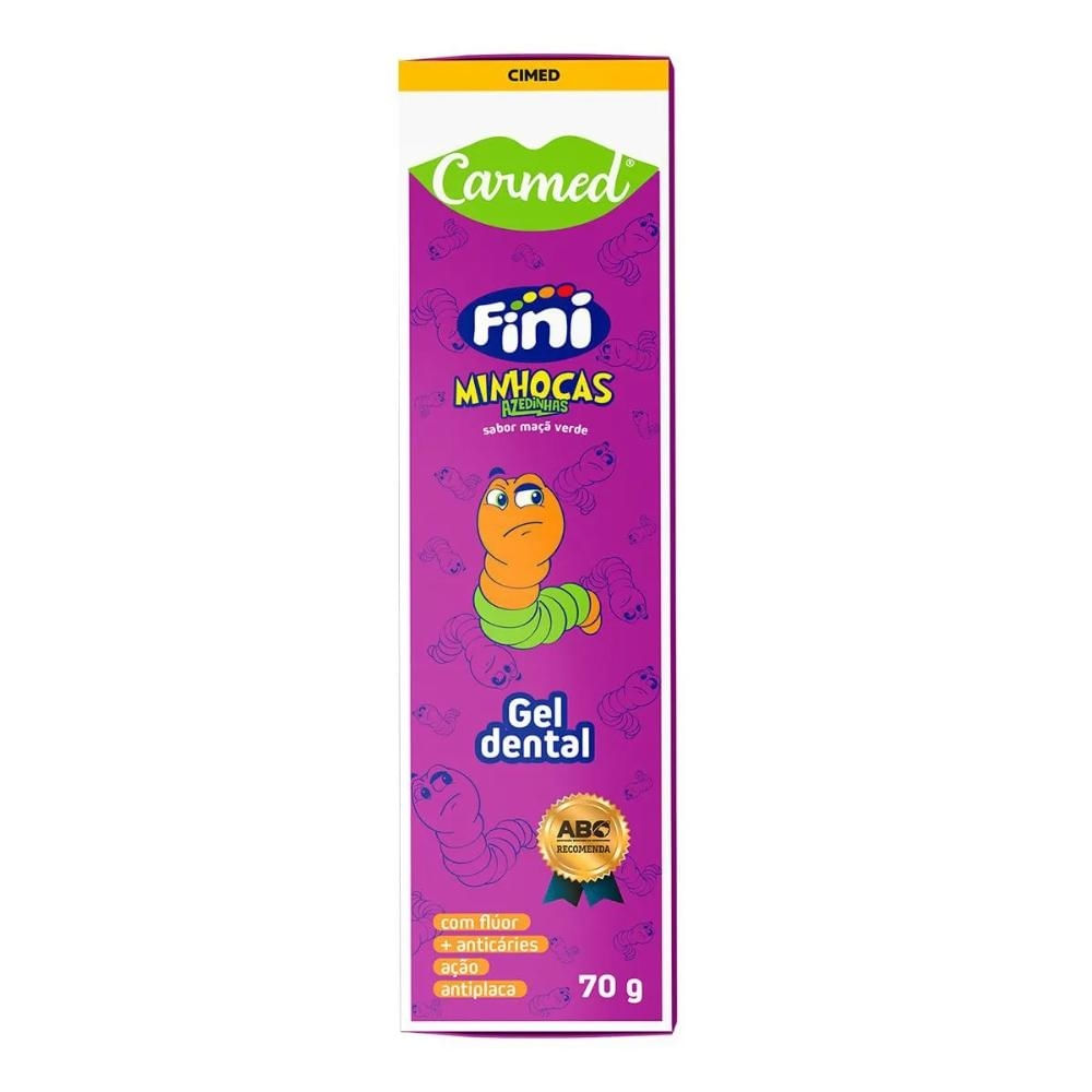 Carmed Fini Minhocas Azedinhas Gel Dental com Flúor 70g