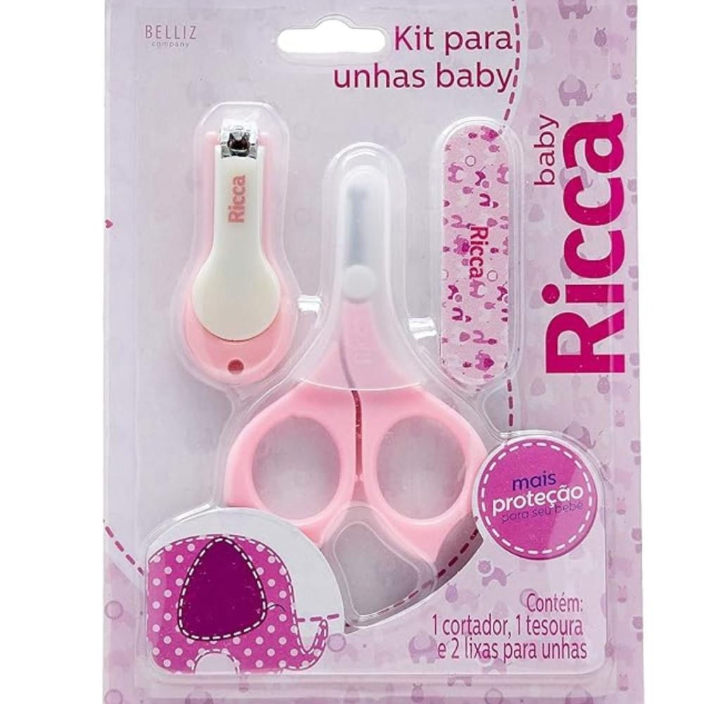 Kit para Unhas Ricca Baby Rosa Cód:925