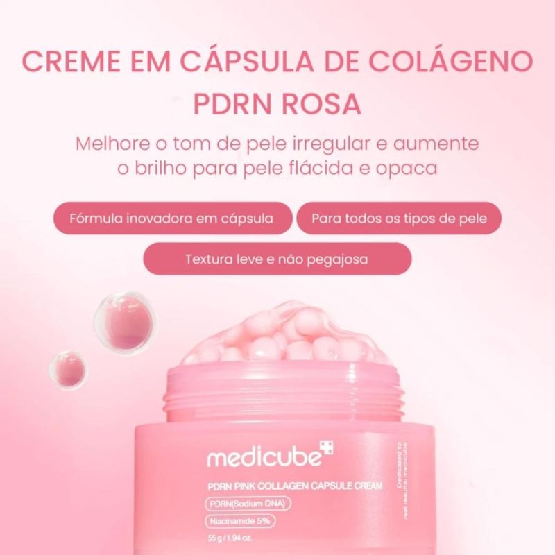 Medicube Pdrn Pink Collagen Cream - Creme em Capsulas 55g - Época