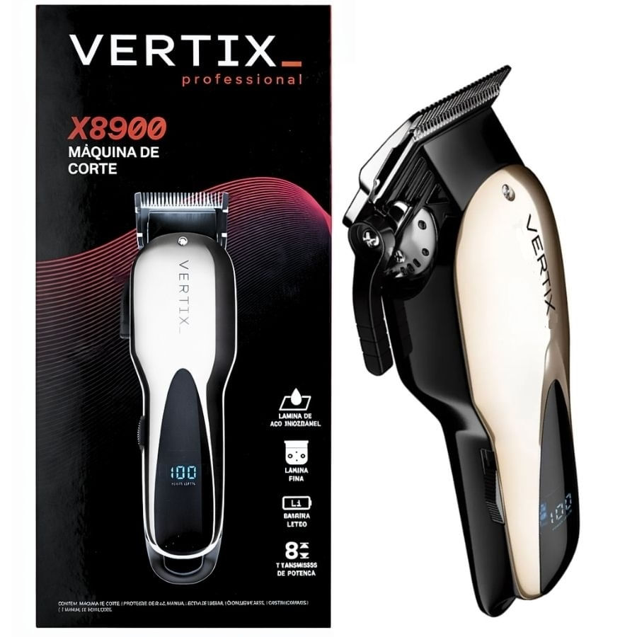 Máquina de Corte Profissional sem Cabo X8900 Lithium - Vertix