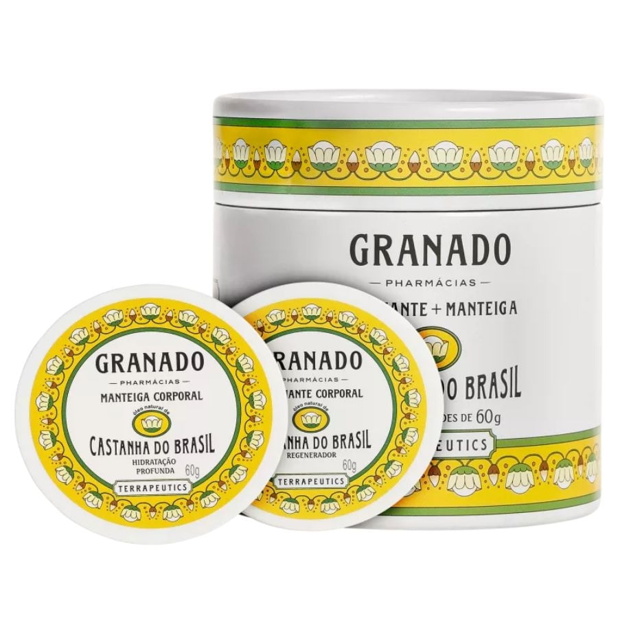 Kit Manteiga Castanha 60g + Esfoliante Castanha 60g