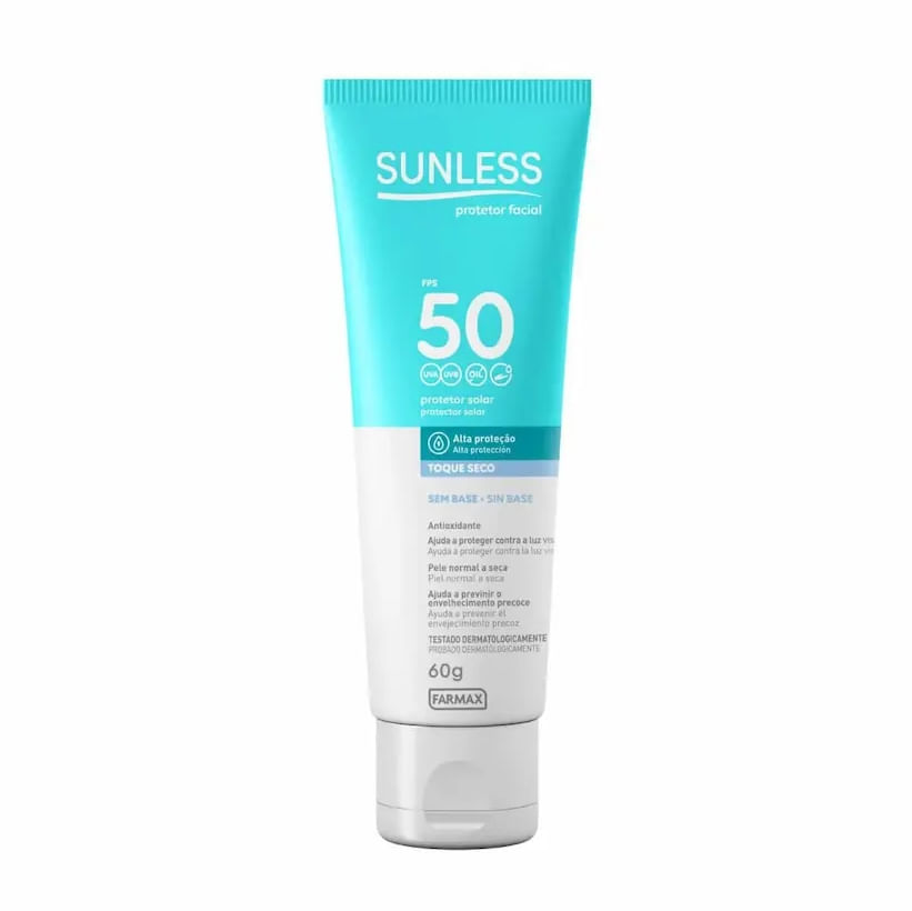 Protetor Solar Facial Sunless FPS 50 com 60g